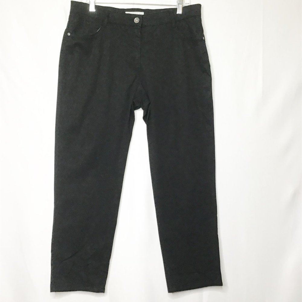 Brax Women Pants 32 Black Cotton Line Feel Good
